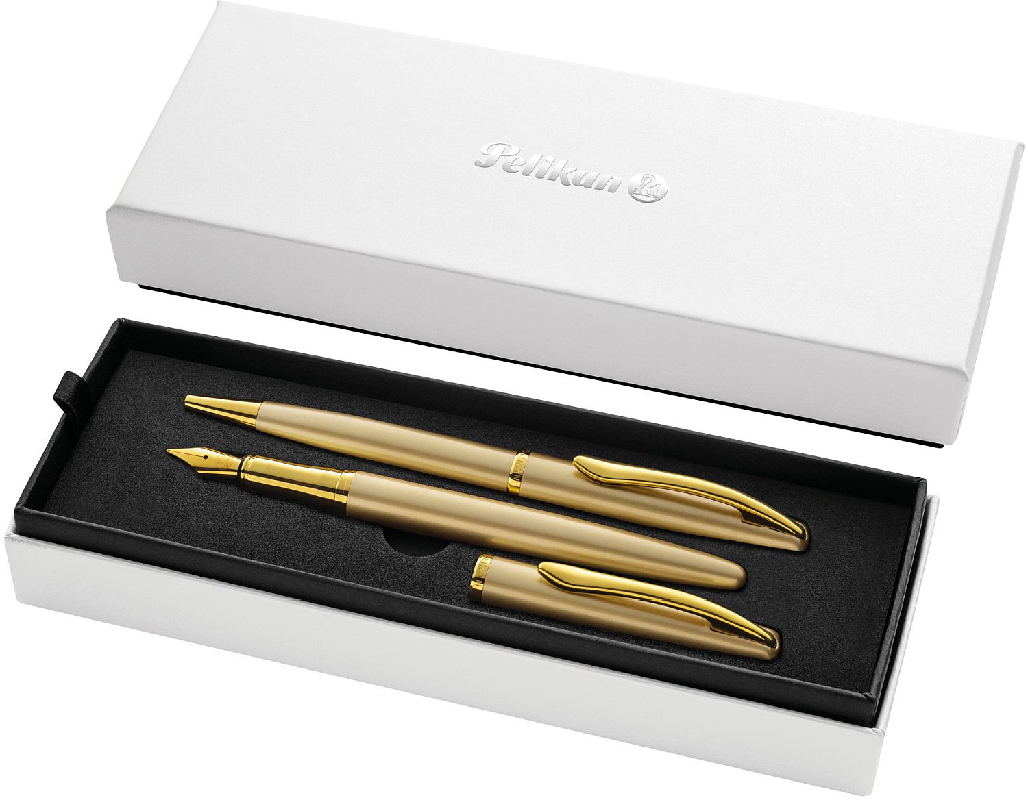 Set Pix si Stilou Pelikan K/P36 Jazz Noble Elegance, in Cutie, Auriu - imagine 2