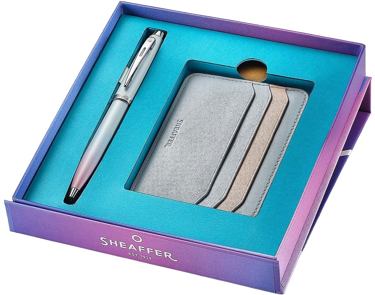 Set pix Sheaffer Expressions - Pearlised Gradient, cu husă pentru carduri