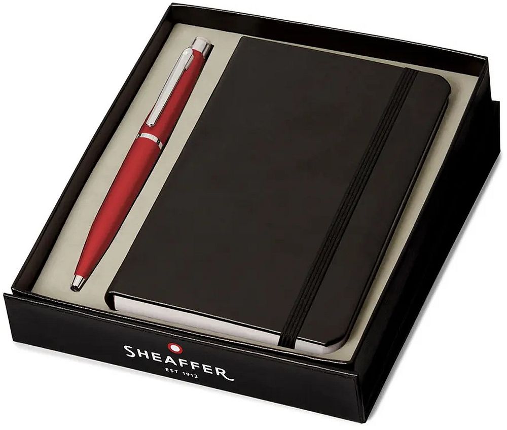 Set de pixuri  Sheaffer VFM - Excessive Red, cu un caiet