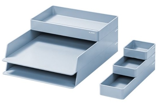 Set suporturi orizontale Deli NuSign - ENS001, 6 buc, albastru