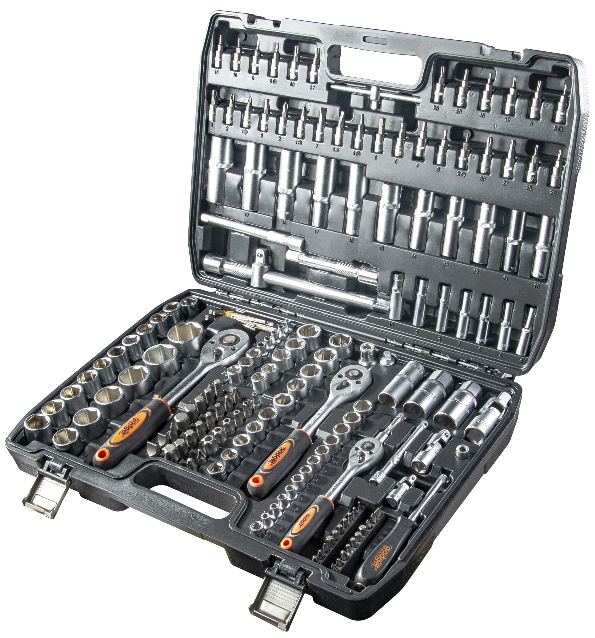 Trusă de scule Gadget - 172 piese, 1/4'', 3/8'', 1/2''
