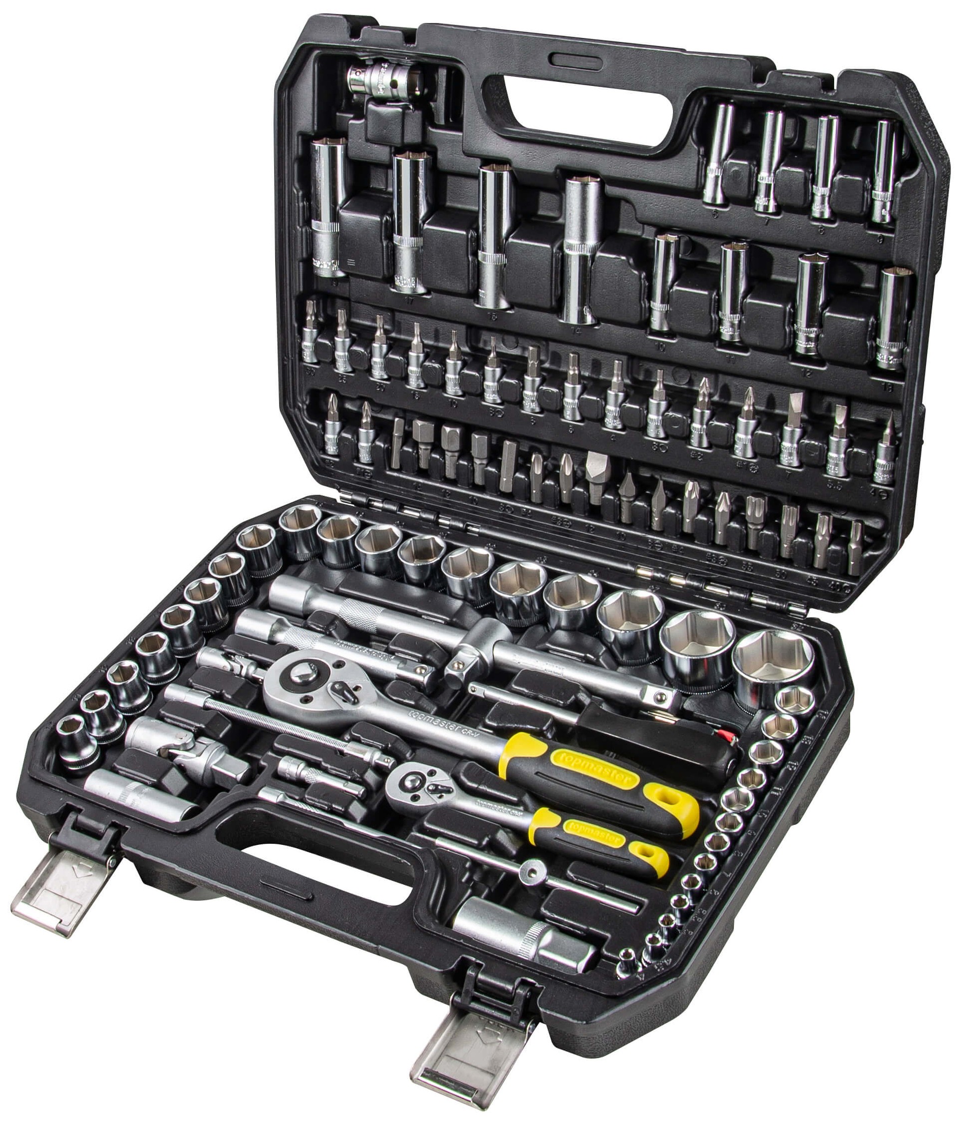 Trusă de scule Top Master - CR-V, 1/4'', 1/2'', 94 piese