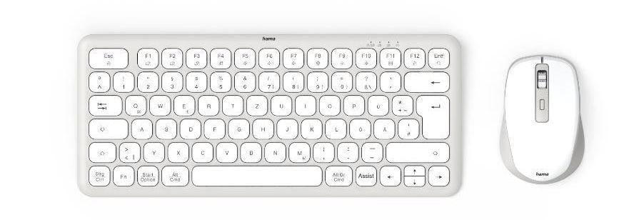 Set tastatură și mouse Hama – WKM-500, wireless, alb