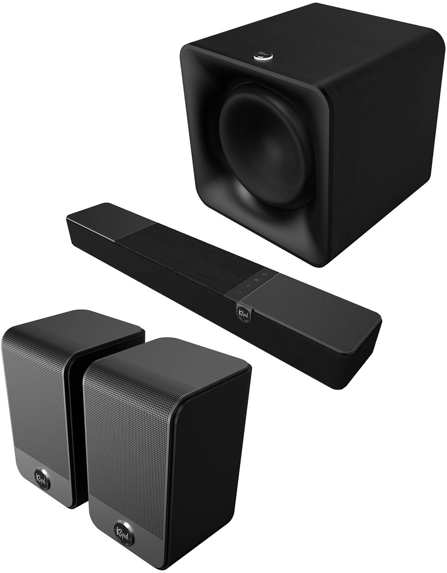 Set Klipsch – Flexus 100, soundbar, subwoofer, boxe surround, negru