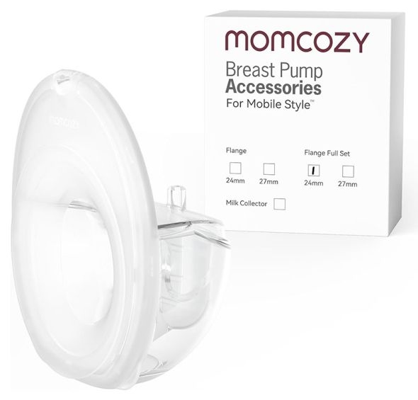 Set colector de lapte matern Momcozy - Cu pâlnie de pompă de 24 mm Mobile Style M6