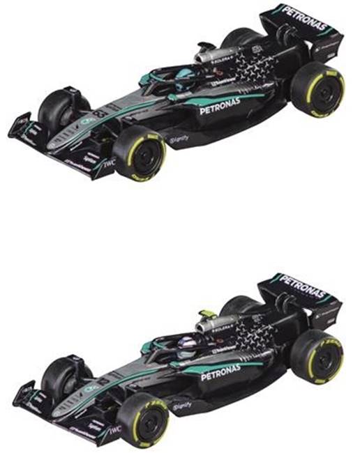Set de mașinuțe  Carrera Pull &amp; Speed - Mercedes-AMG Petronas Formula 1, 2 buc., 1:43