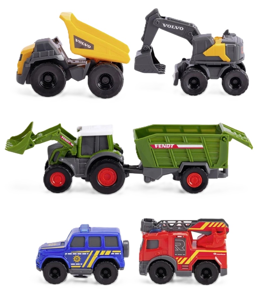 Set de mașinuțe Dickie Toys - Micro City Team, 5 bucăți.