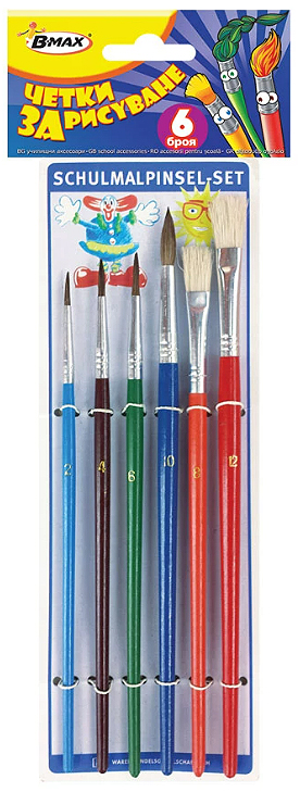 Set perii rotunde si plate B-max - 6 buc