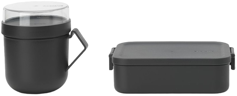 Set de castronele și cutie Brabantia - Make & Take, gri închis