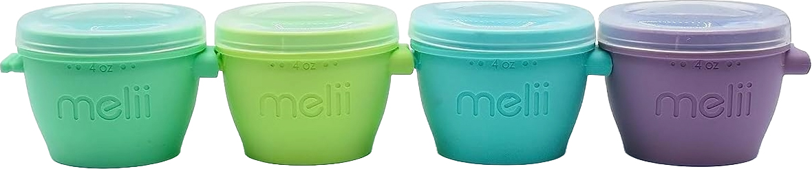 Set de boluri cu capac Melii - Multicolor, 118 ml, 4 buc