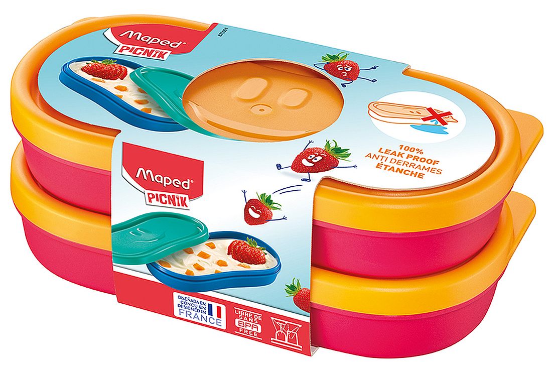 Set cutii pentru mâncare Maped Concept Kids - Rosu, 150 ml, 2 bucati