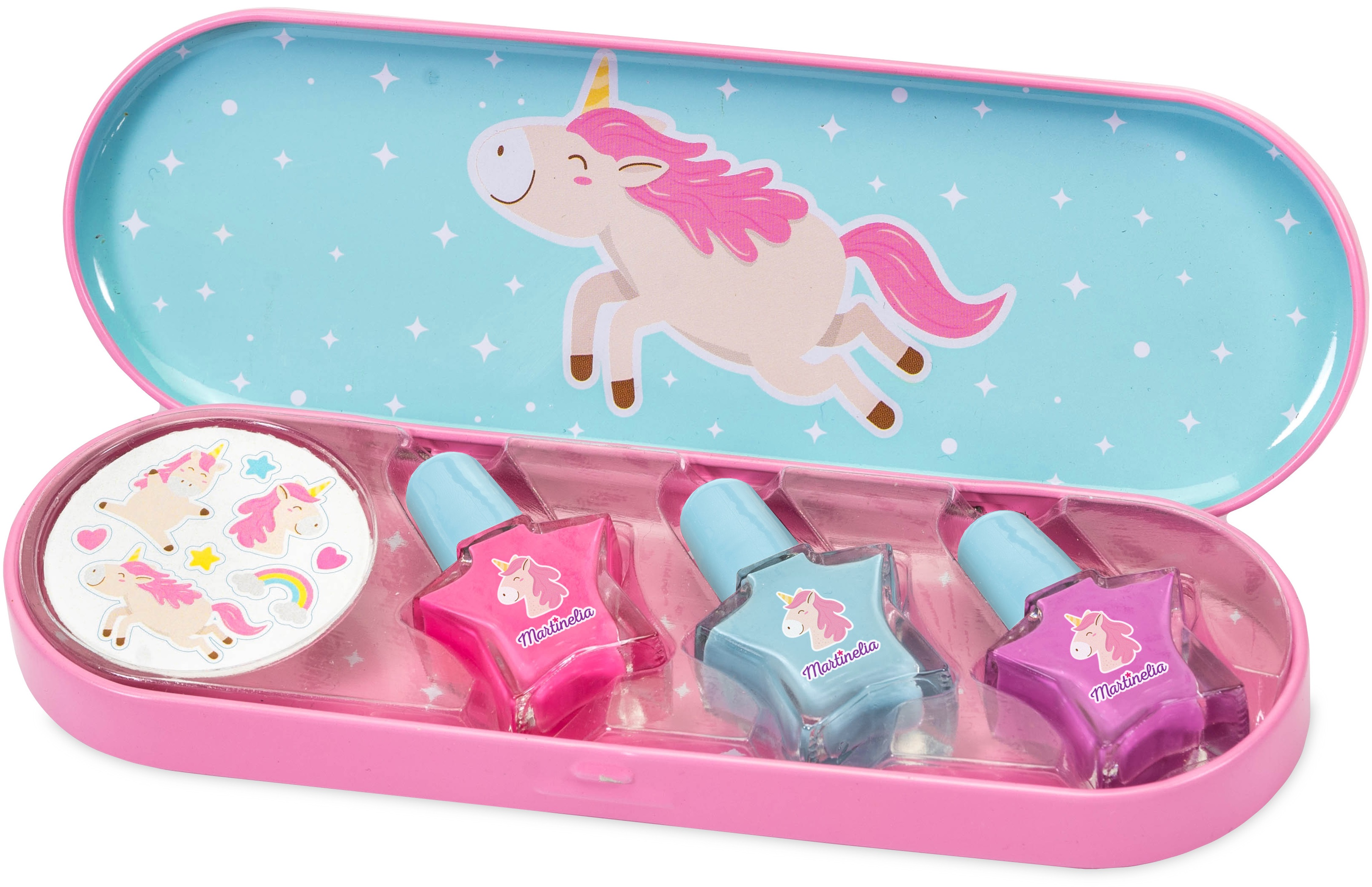 Set de Manichiură Martinelia Unicorn Nail Polsih Stickers 4 Piese - imagine 2