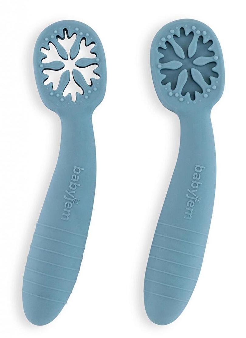 Lingurițe pentru bebeluși  Babyjem - My First Spoon, 2 bucăți , Mint