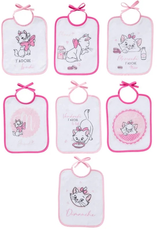 Set de bavete Babycalin - Marie, șireturi, 7 buc