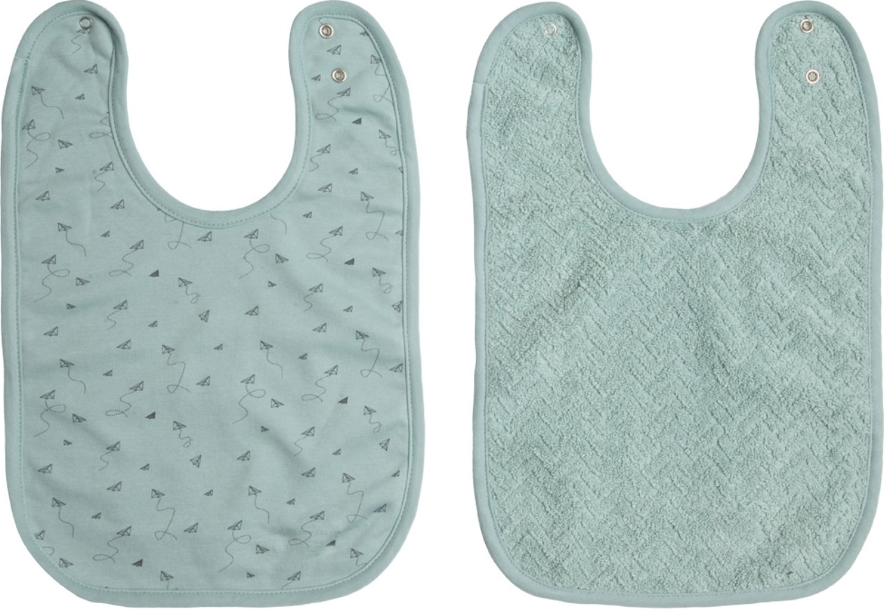 Set de bavete Bebe-Jou -  Fabulous Paper Planes, 2 bucati
