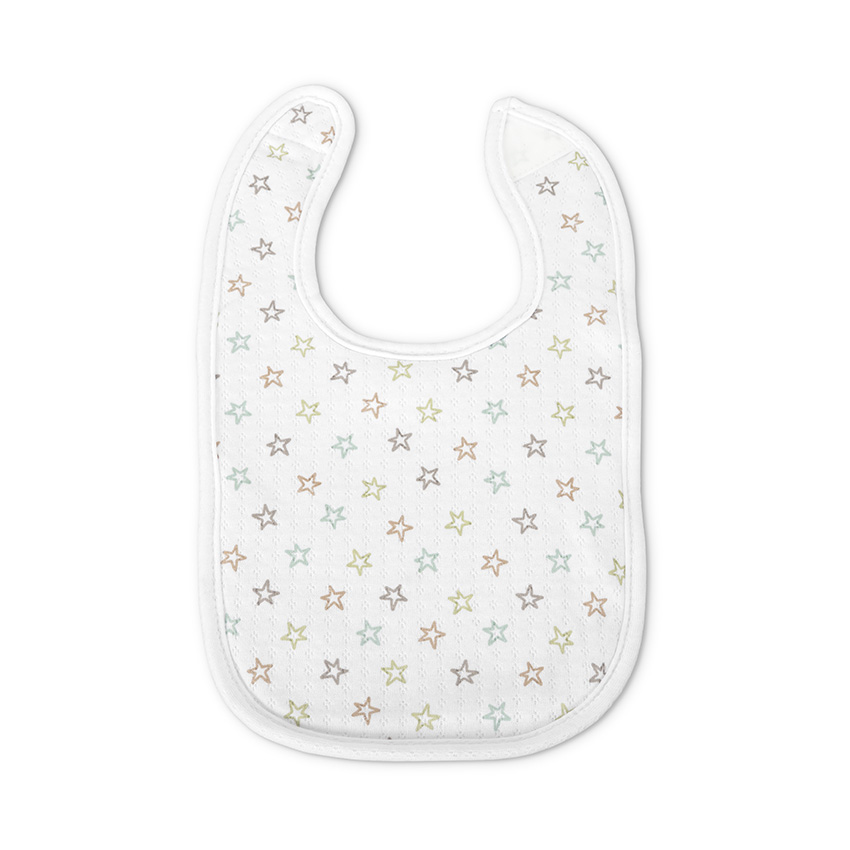 Set de bavete Lorelli - Natural, 3 buc, alb