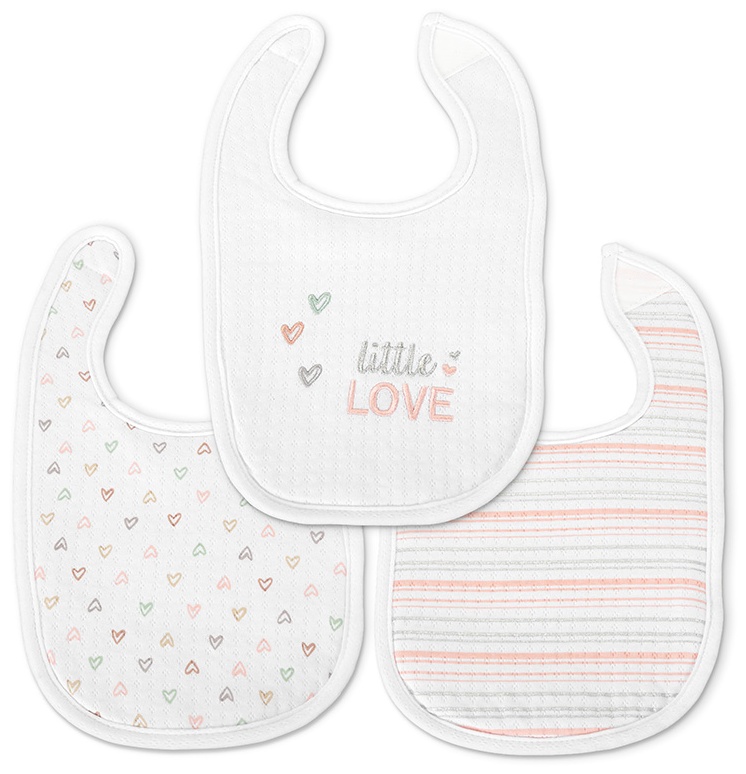 Set de bavete Lorelli - Natural, pentru fată, 3 buc