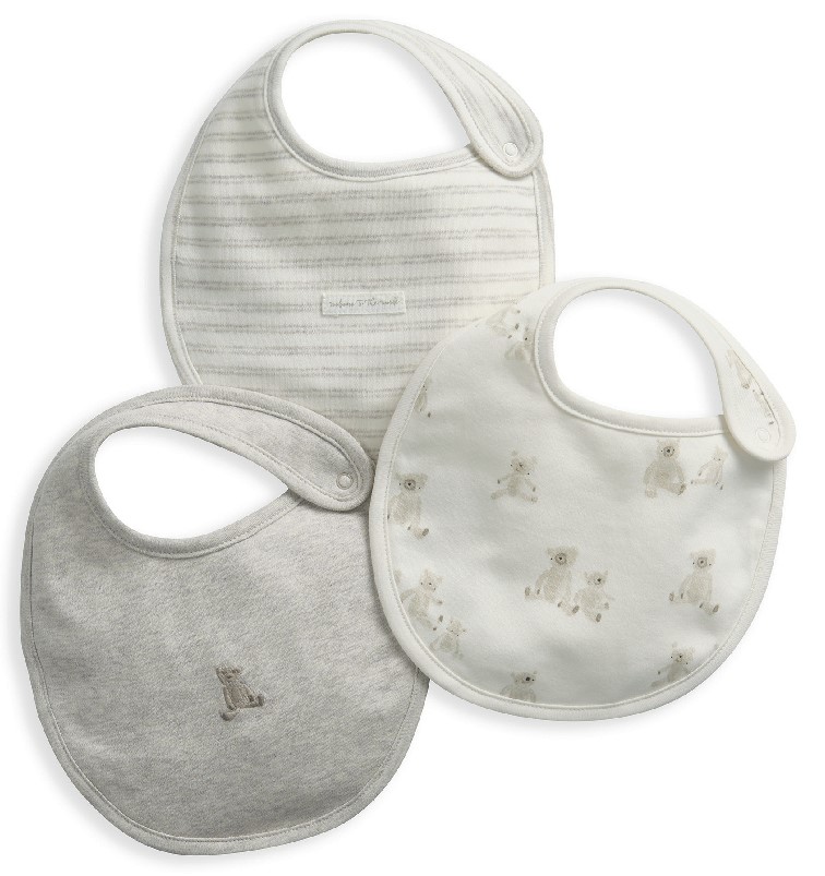 Set bavete Mamas &amp; Papas - Teddy bear, 3 buc.