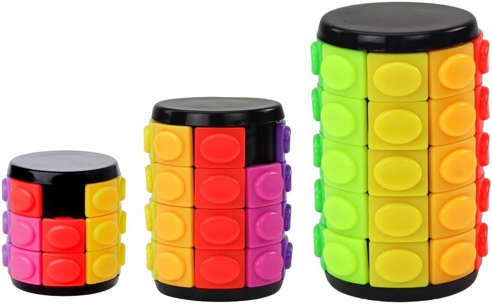 Set de puzzle-uri logice Lean Toys - Cilindru, 3 piese