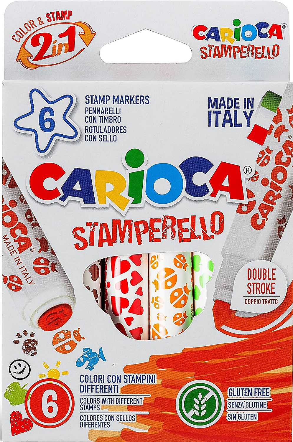 Marker Carioca Stampile, 6 culori Marker Carioca Stampile, 6 culori - imagine 2
