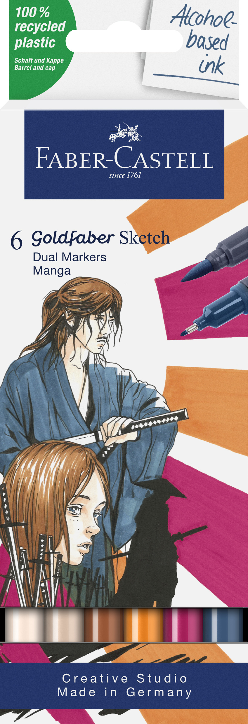 Set de markere Faber-Castell Goldfaber Sketch - Manga, 6 culori