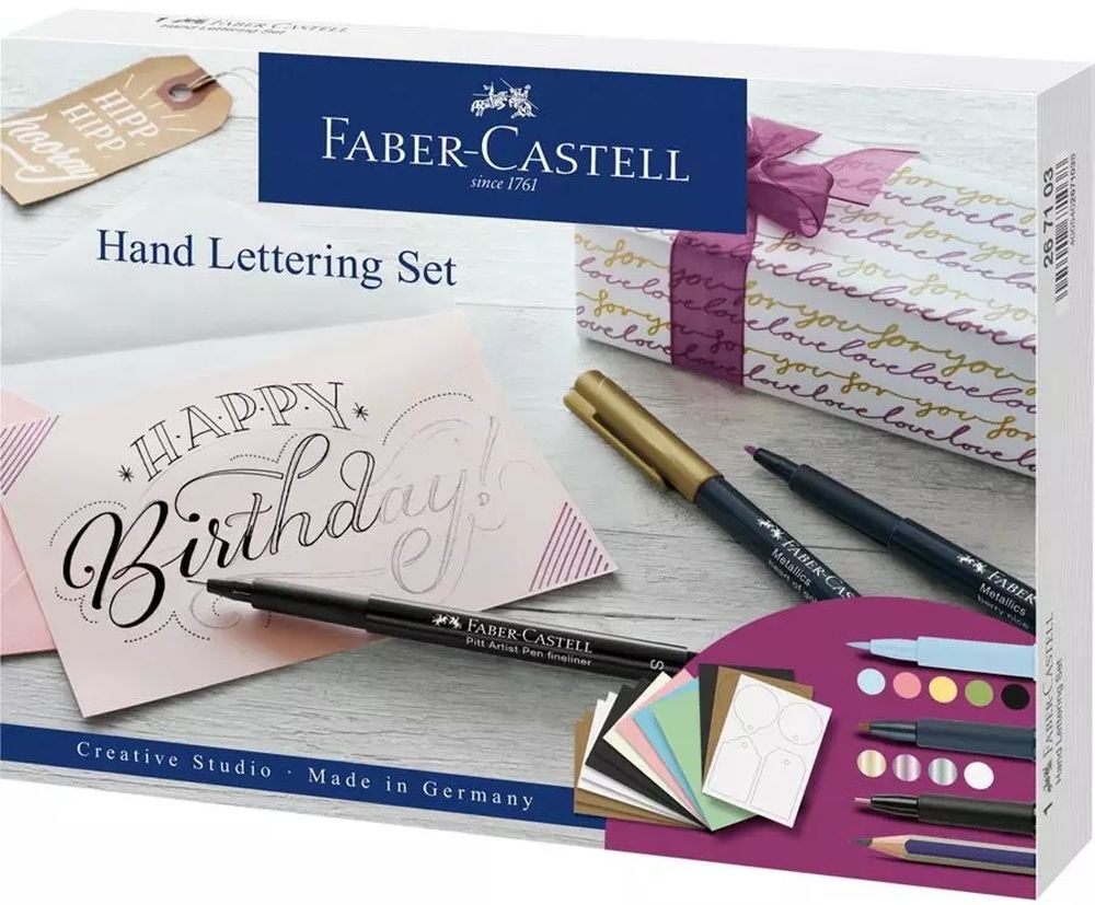 Set markere Faber-Castell Hand Lettering Pitt Artist - 12 buc.