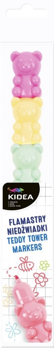 Set de markere Kidea - Tower of Bears, 6 culori