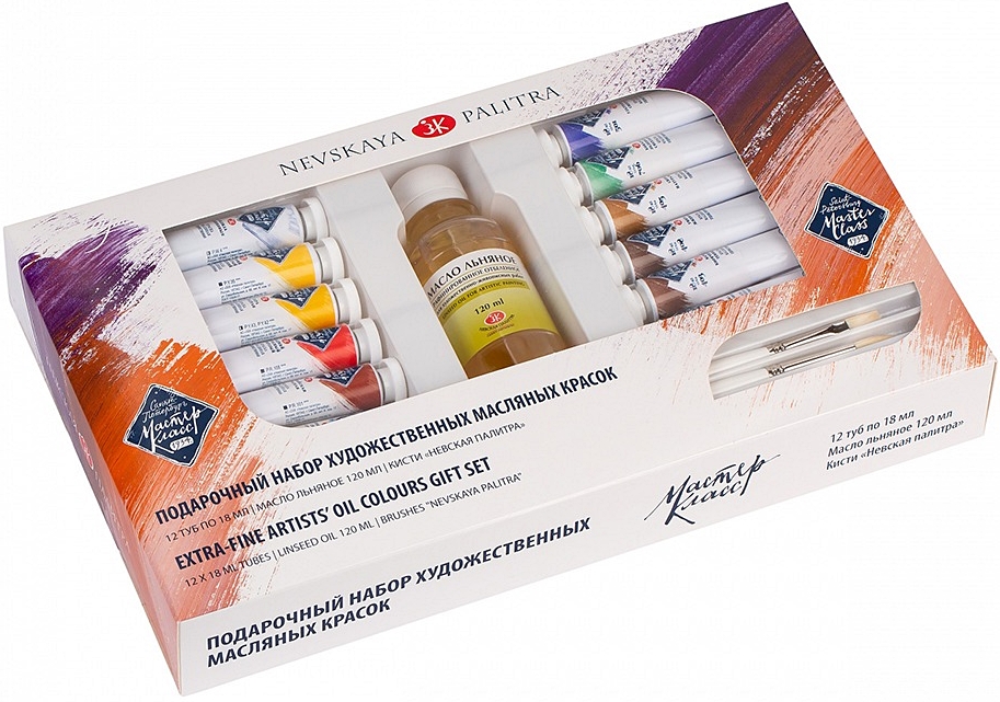 Set de pictură în ulei Neva Palette Master Class - 12 culori