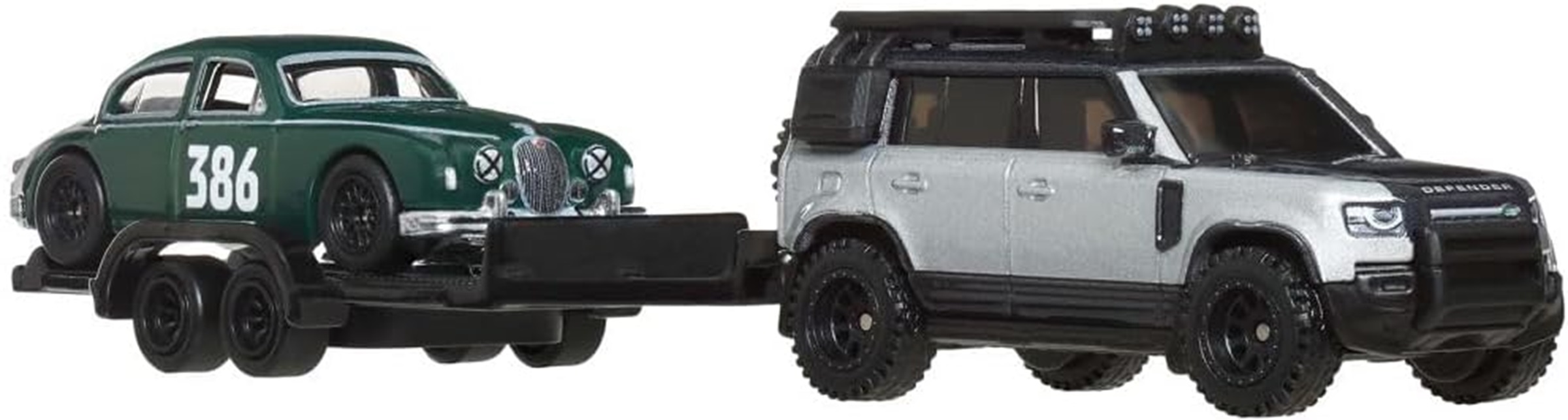 Set de joacă Hot Wheels Car Culture – Jaguar MK1 / 2023 Land Rover Defender 110, 1:64