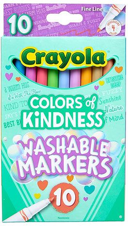 Set markere lavabile Crayola - liniere, 10 culori