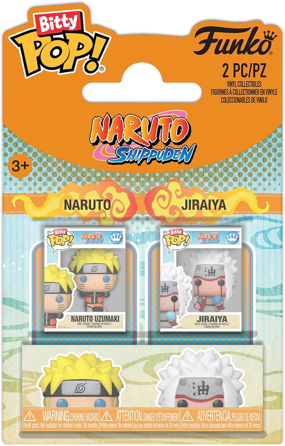 Set mini figurine Funko Bitty POP! Animation: Naruto Shippuden - Naruto & Jiraiya