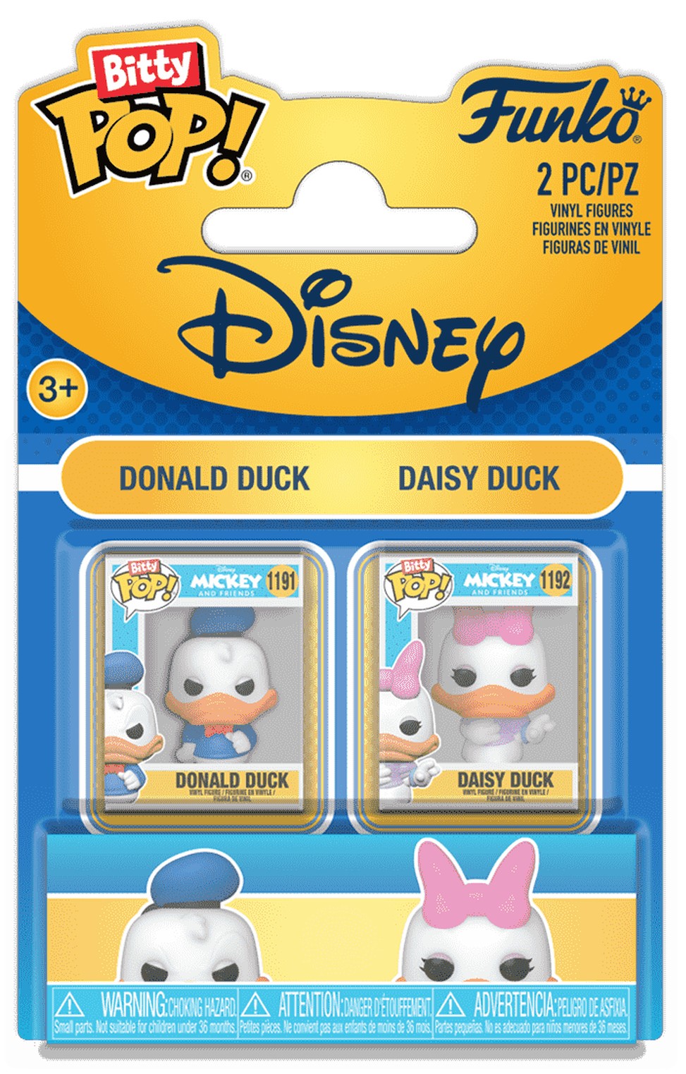 Set de mini figurine Funko Bitty POP! Disney: Disney - Donald & Daisy