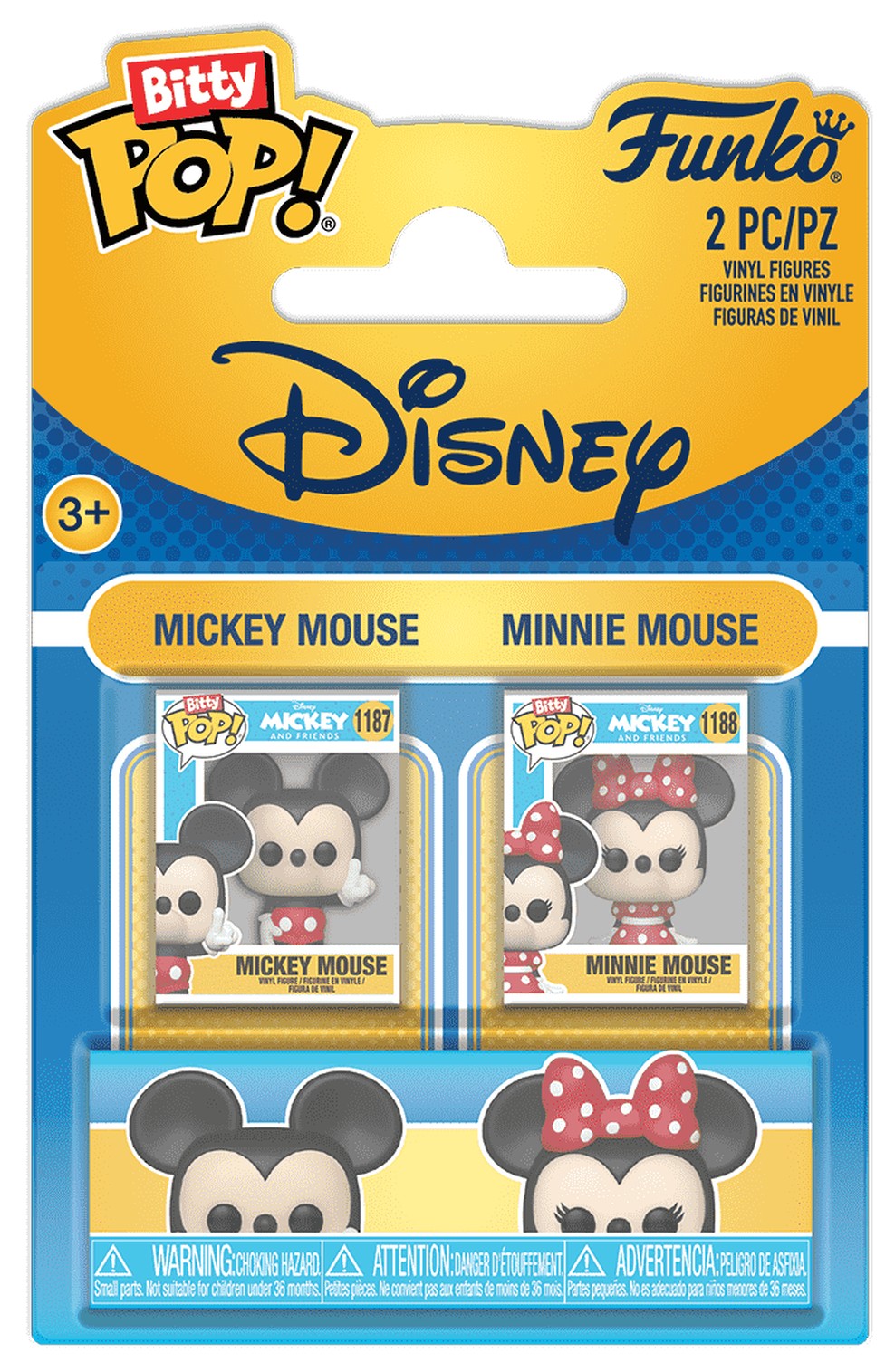 Set de mini figurine Funko Bitty POP! Disney: Mickey Mouse - Mickey & Minnie