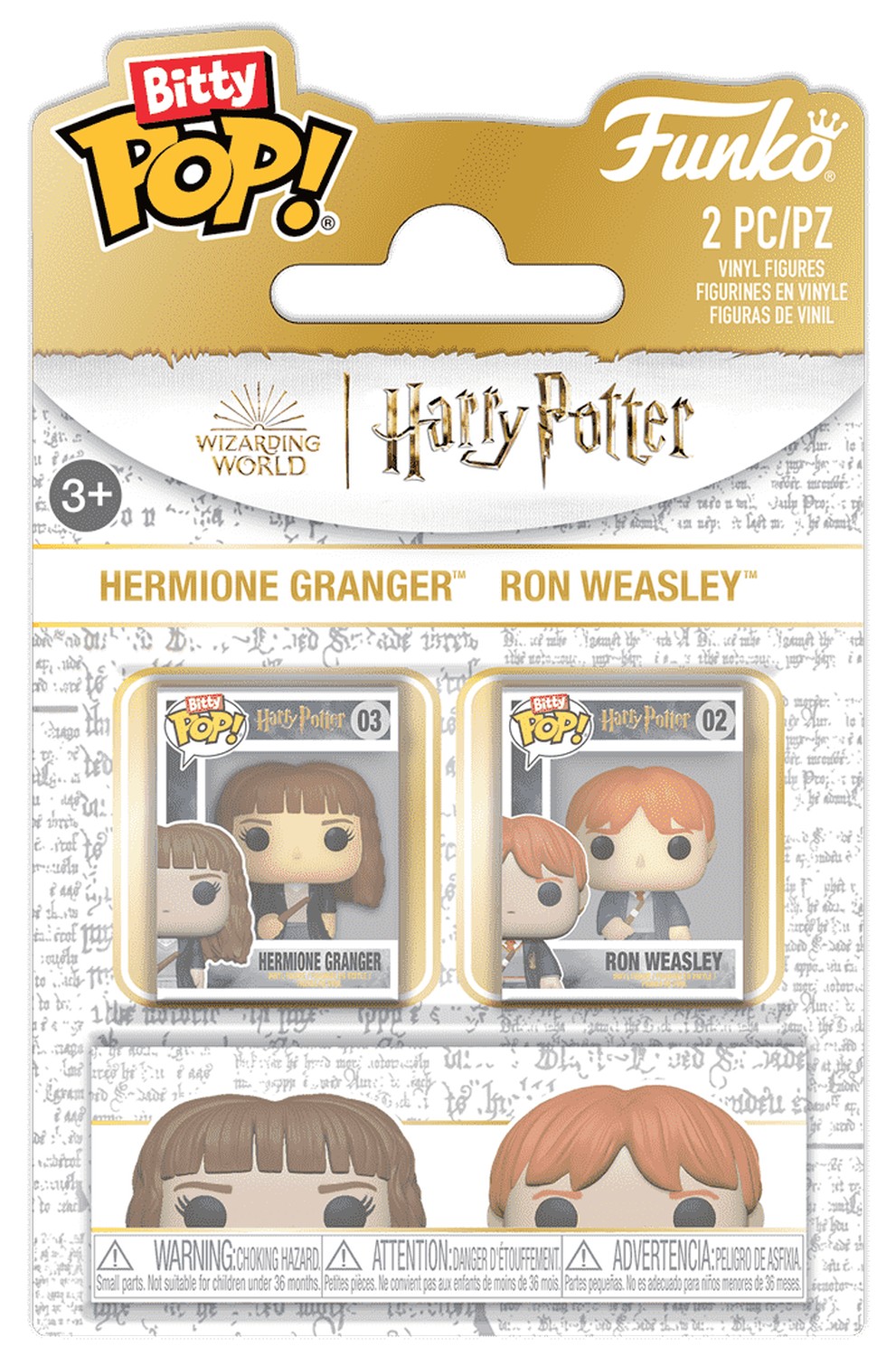 Set de mini figurine Funko Bitty POP! Movies: Harry Potter - Ron & Hermione