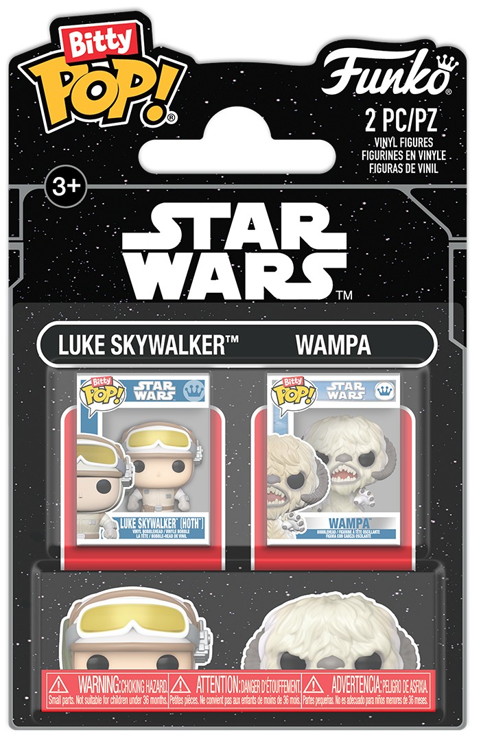 Set de figurine mini Funko Bitty POP! Movies: Star Wars - Luke Skywalker &amp; Wampa