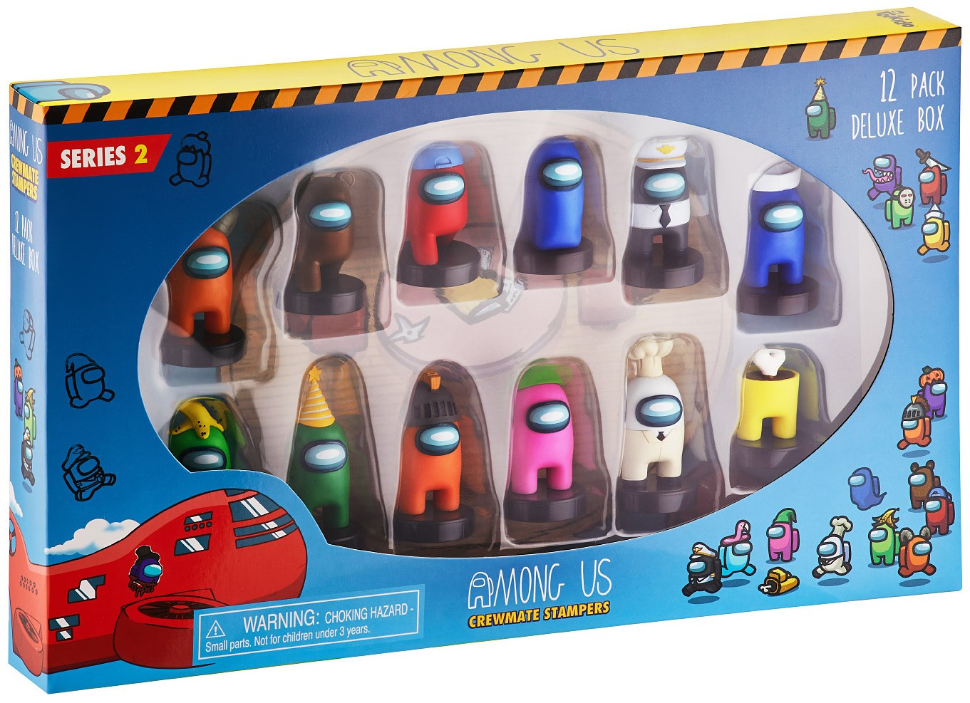 Set mini figurine P.M.I. Games: Among Us - Crewmates, 3D Stampers (Deluxe Box) (Series 2), 12 buc, gama larga