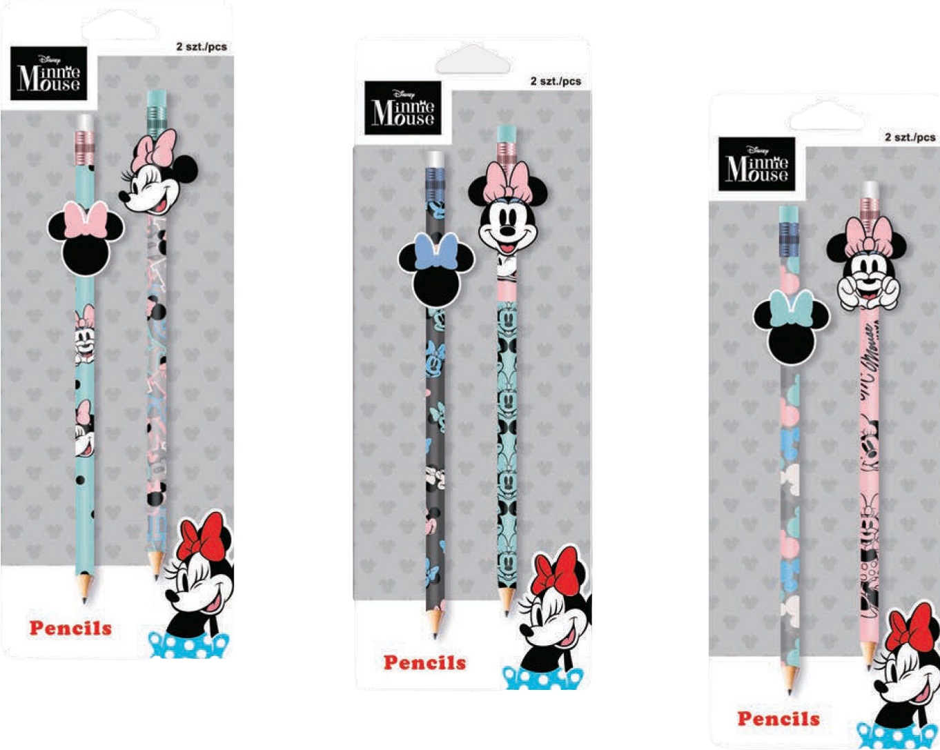 Cool Pack Minnie Mouse creioane Minnie Mouse - HB, 2 bucăți, asortiment