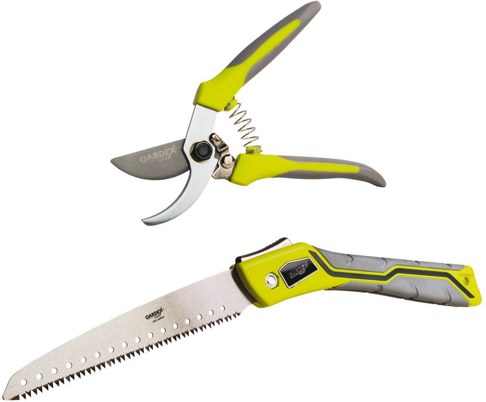 Set de foarfece și ferăstrău Gardex - Terra GX, 190 mm, 210 mm