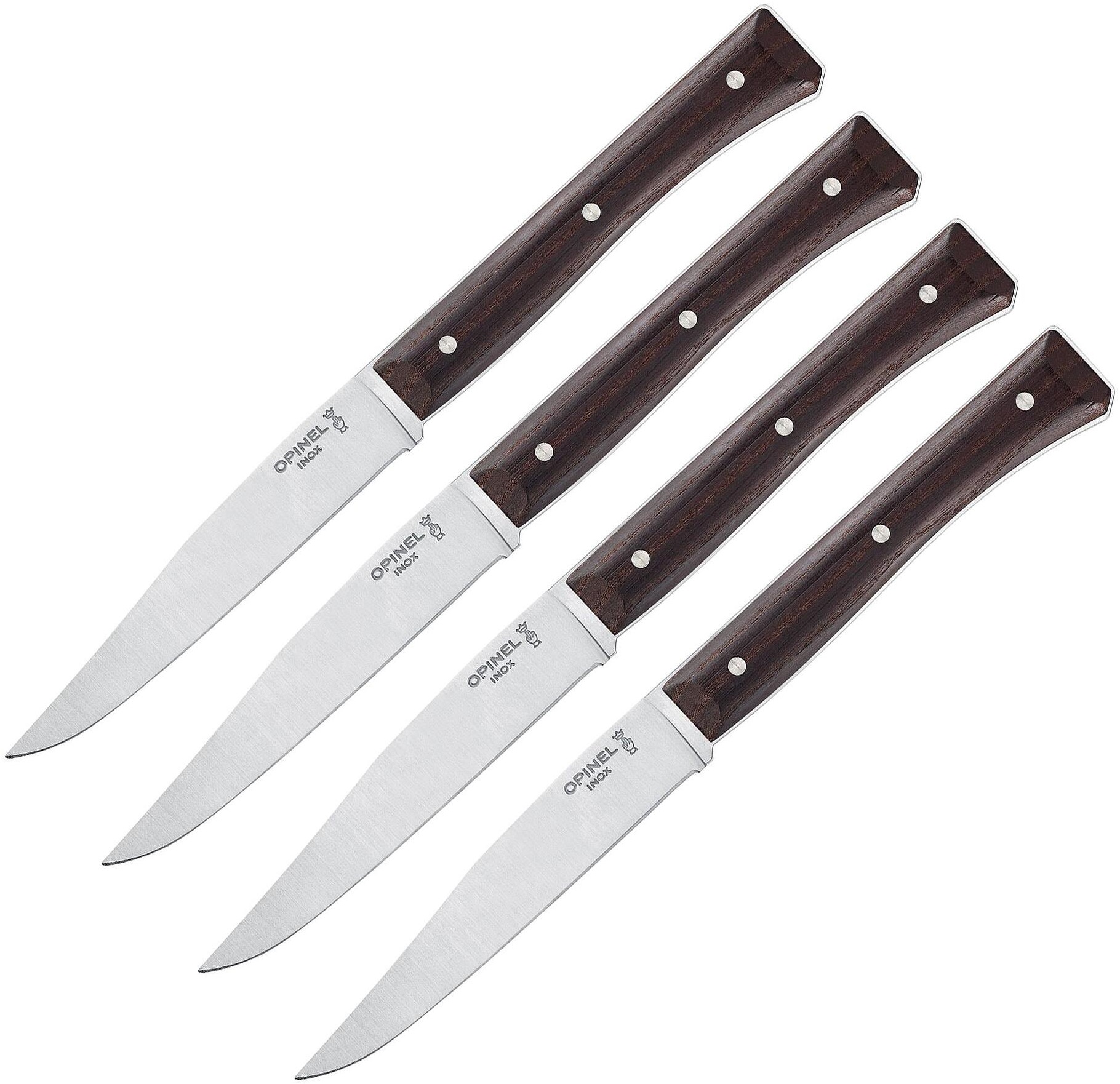 Set de cuțite Opinel Facette - Dark Ash, 4 buc