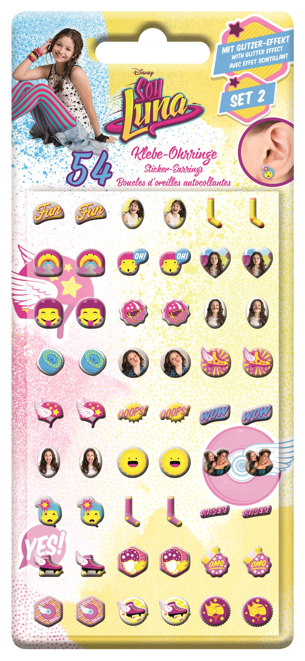 Set de cercei autocolanți Craze - Soy Luna, 54 bucăți