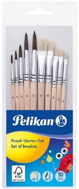 Pensule Pictura Starter Pelikan, 10 Bucati - imagine 2