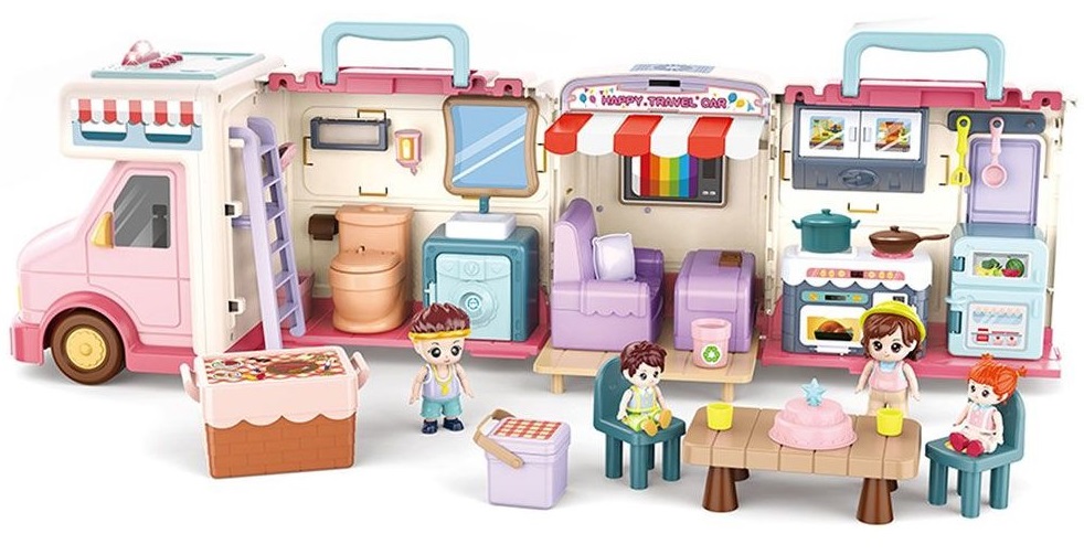 Set Ocie - Caravana cu mobilier și figurine