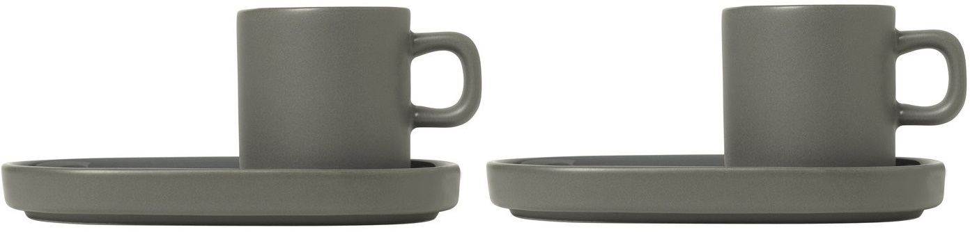 Set 2 cești pentru espresso Blomus - Pilar, 50 ml, gri