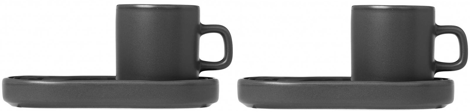 Set 2 cești pentru espresso Blomus - Pilar, 50 ml, gri-verde