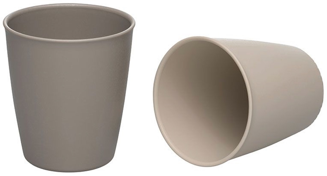 Set de 2 pahare de băut NIP Eat Green - Bej, 250 ml
