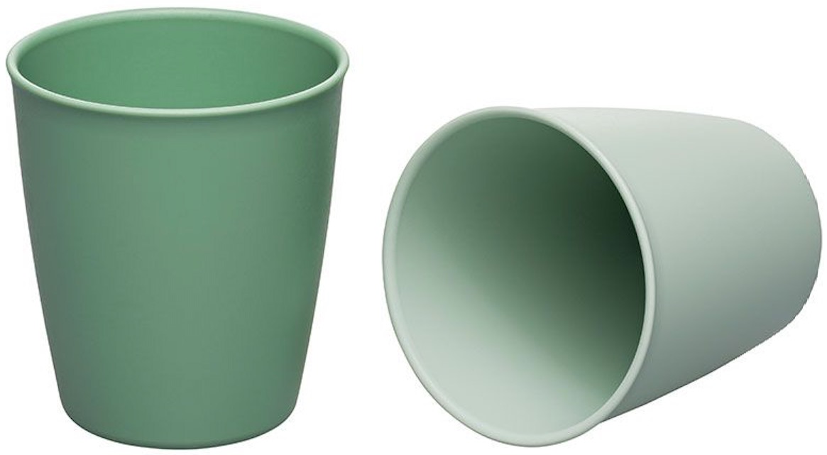 Set de 2 pahare de băut NIP Eat Green - Verde, 250 ml