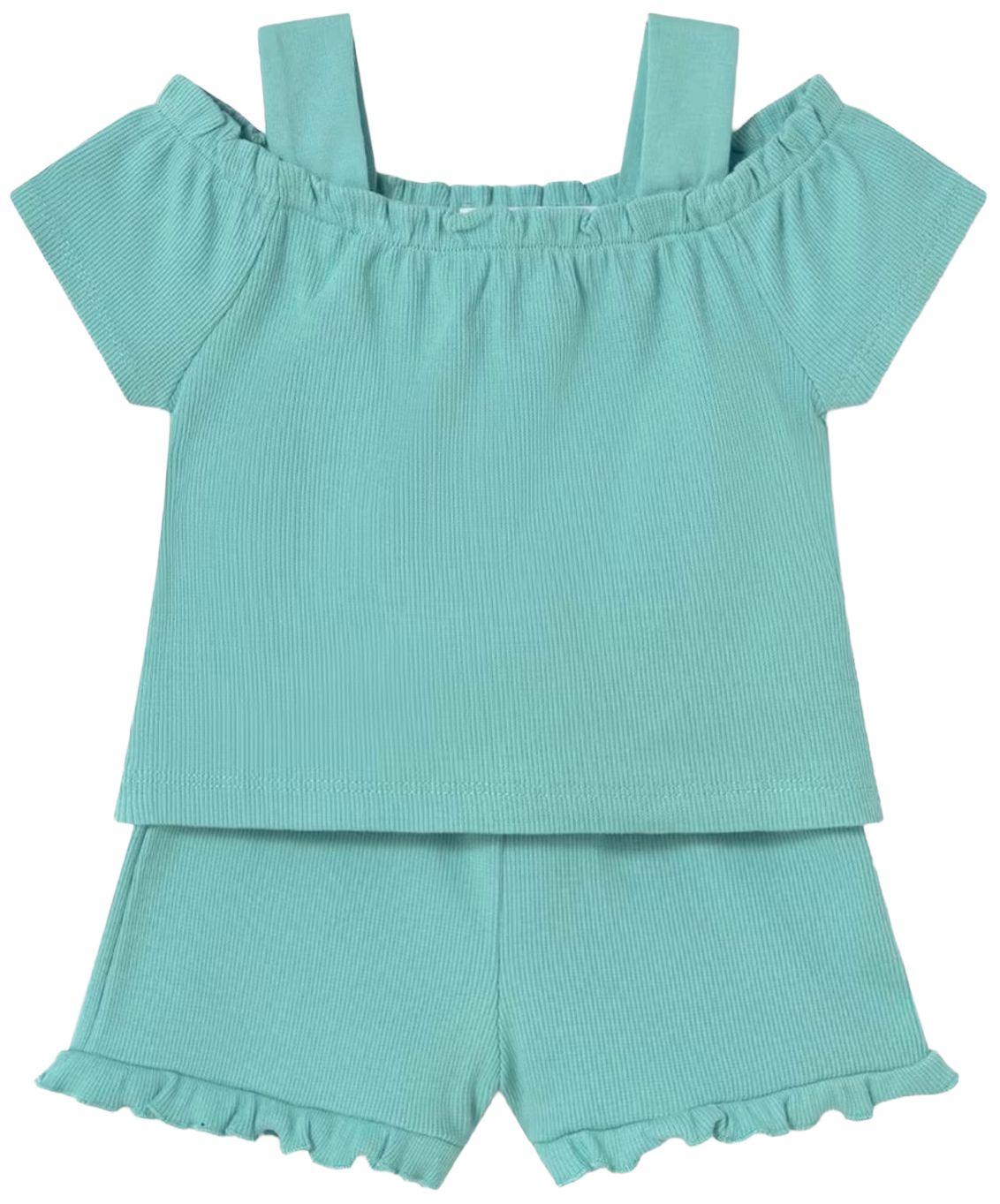 Set din 2 piese Mayoral - Bluză și pantaloni scurți, verzi, 18 luni