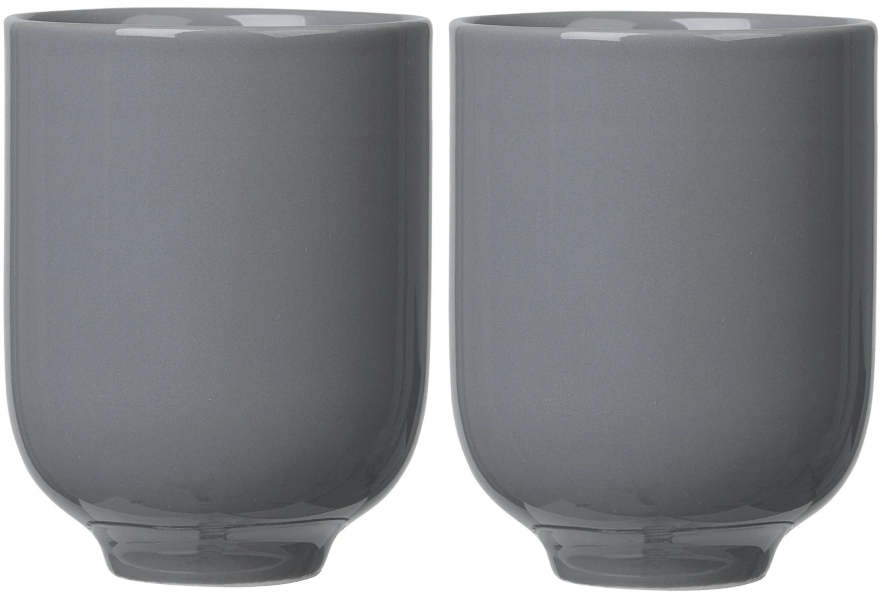 Set 2 pahare cu pereți dubli Blomus - Ro, 250 ml, grafit