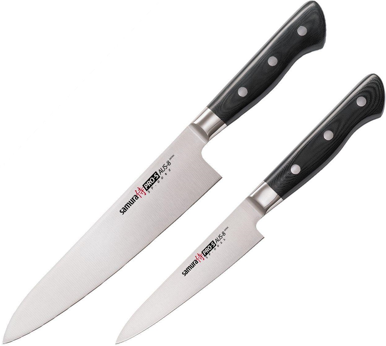 Set de 2 cuțite Samura - PRO-S, mâner negru
