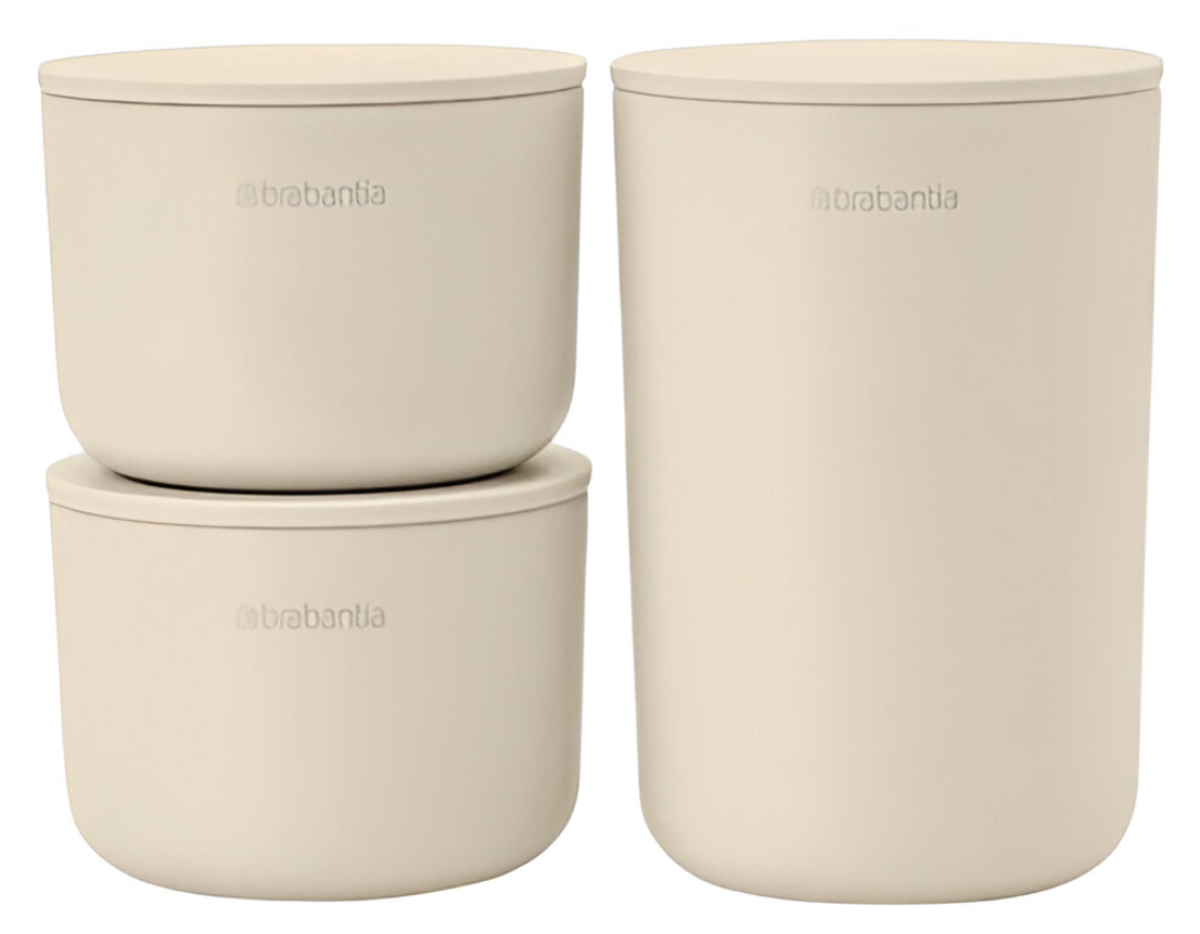Set din 3 piese pentru depozitarea accesoriilor Brabantia - ReNew, Soft Beige